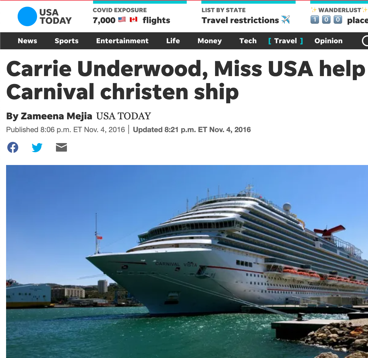 I covered this event for the USA Today travel section.